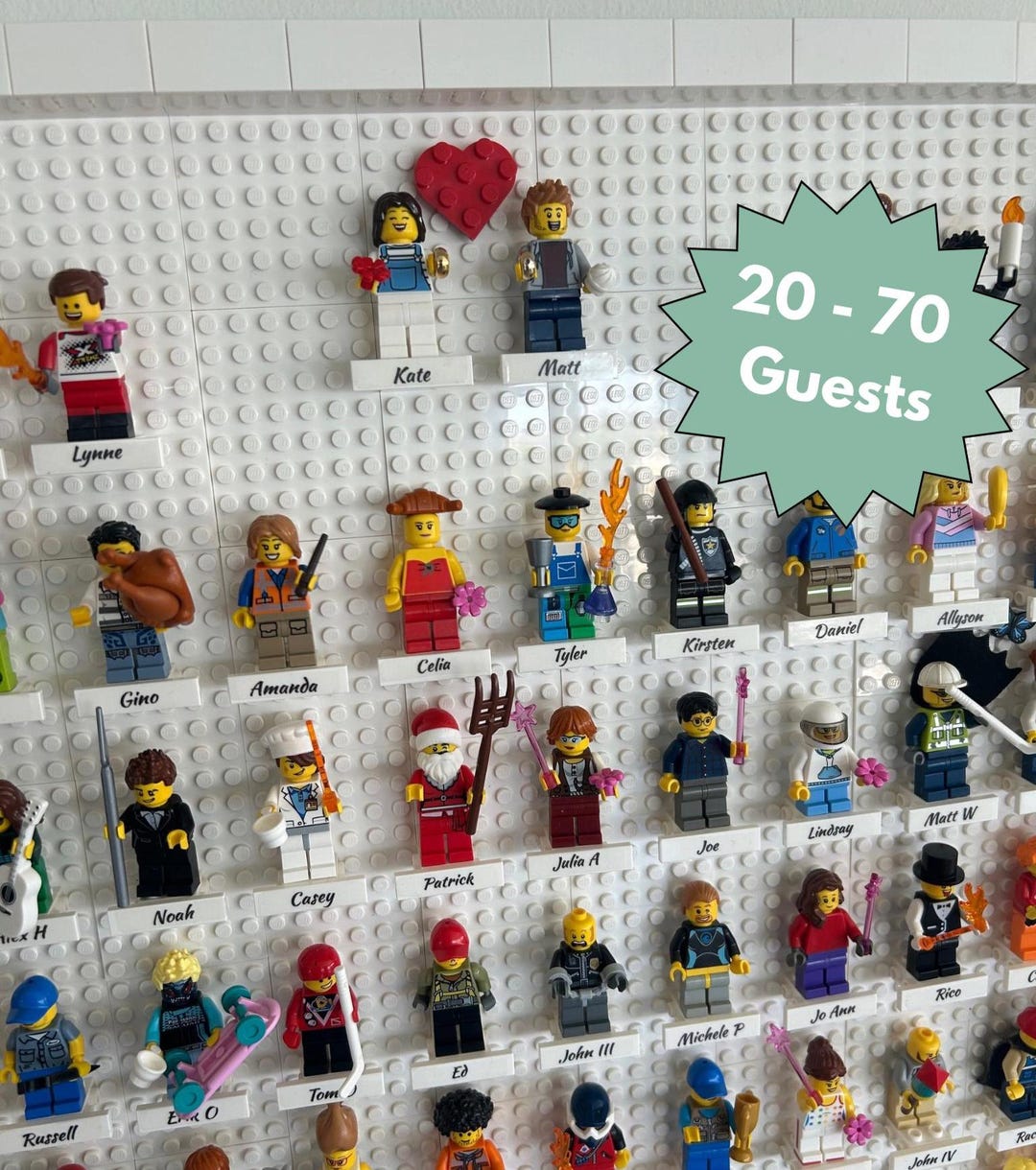Wedding Guestbook Made of LEGO Bricks! Personalized LEGO Minifigures and  Accessories for up to 70 Guests! Canada - Main Image