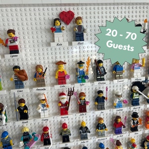 Wedding Guestbook made of LEGO Bricks! Personalized LEGO Minifigures and Accessories for up to 70 Guests!
