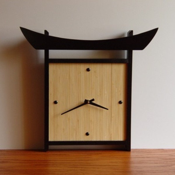 Japanese-style Bamboo Wall Clock