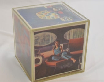 on sale Vintage Photo Cube New Unused Multi Sided Photo Frame Display