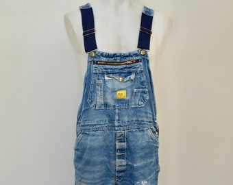 Vintage Workn' Sport OVERALLS distressed work wear Made in USA Size 40 X 30