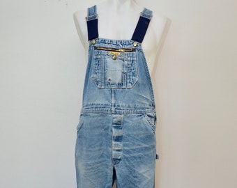 Vintage Workn' Sport OVERALLS distressed work wear Made in USA Size 40 X 30