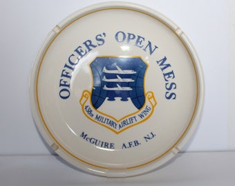 Vintage 438th Military Airlift Wing Ashtray Officers' Open Mess McGuire Air Force Base, New Jersey Souvenir