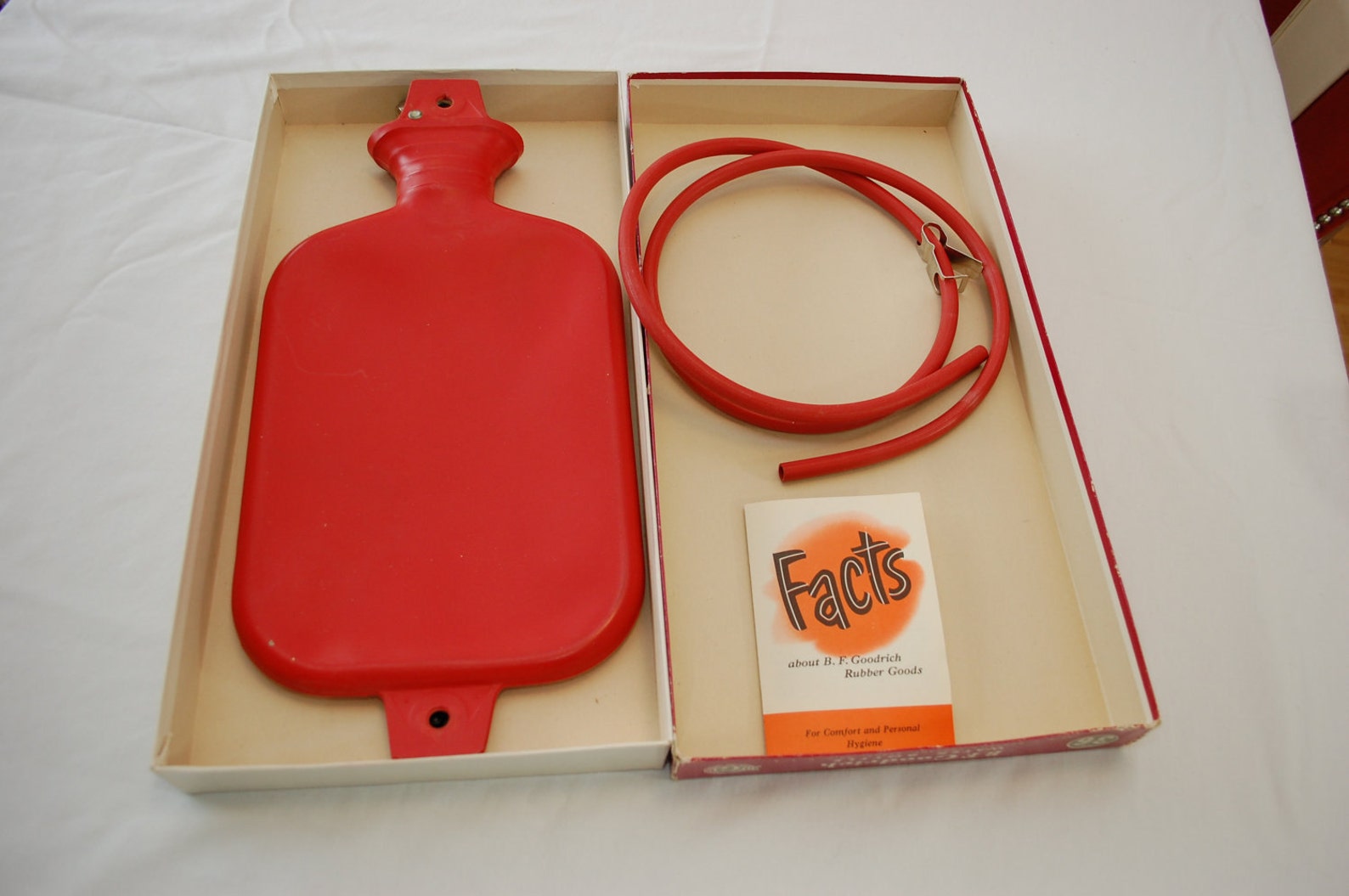 Vintage B.F. GOODRICH Hot Water Bottle rubber enema 1950's Etsy