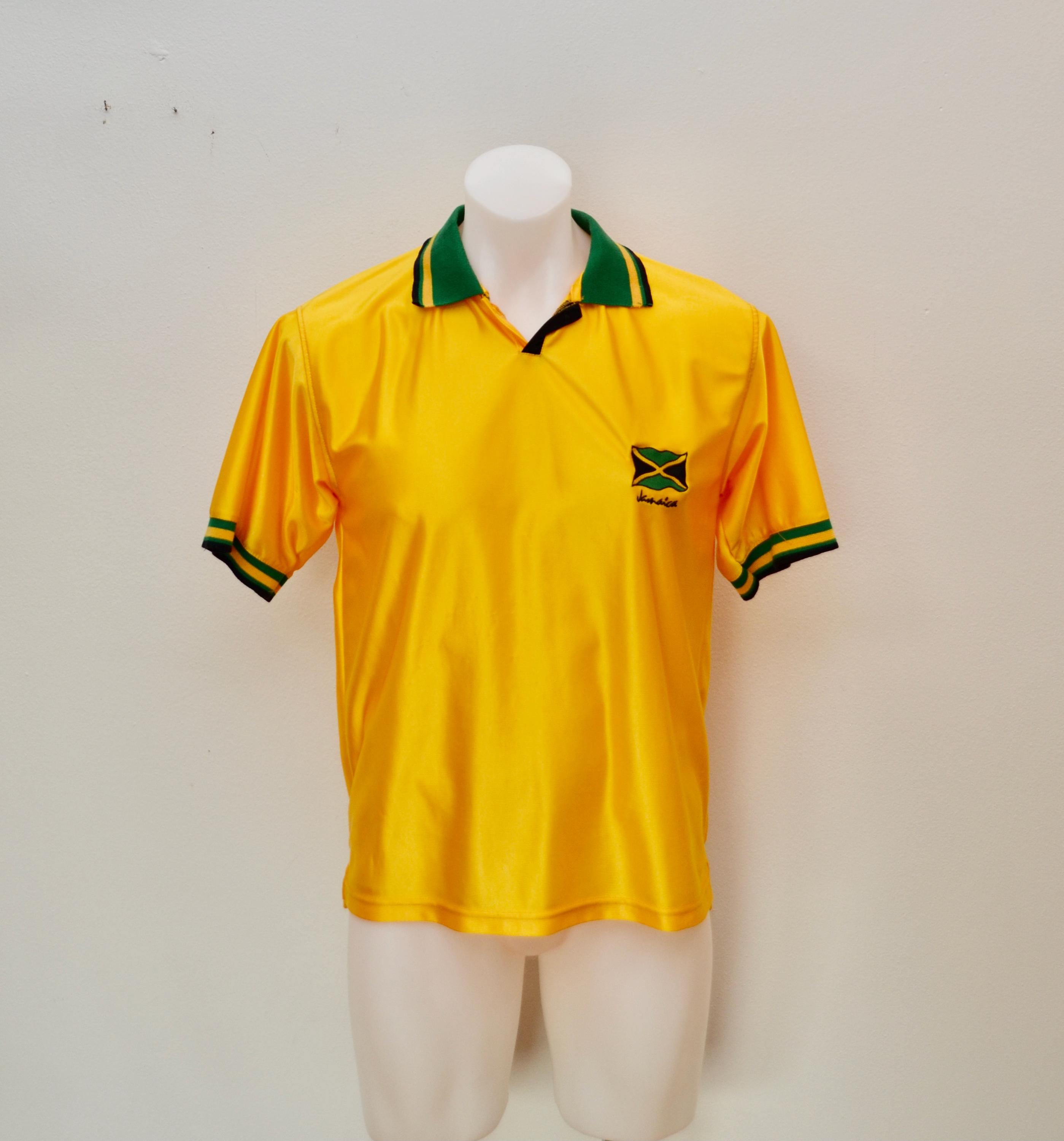 On Sale Vintage JAMAICA Soccer Jersey Size Medium Made in