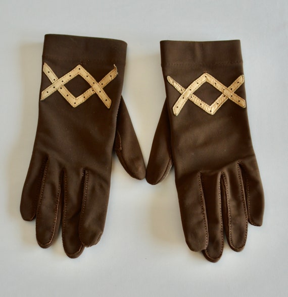 Vintage FOWNES ladies formal driving gloves ONE s… - image 3