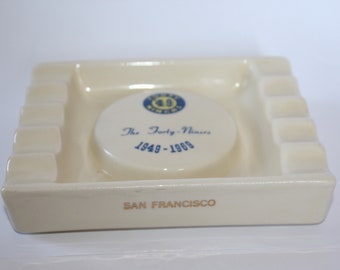 Vintage Forty Niners Ashtray Souvenir of San Francisco 49ers 20th Anniversary 1949- 1969