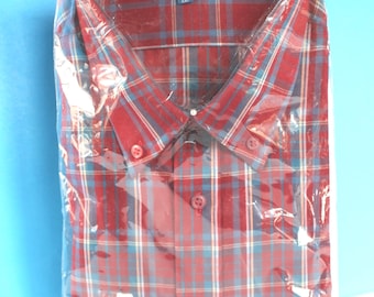 on sale Vintage Plaid Shirt: Men's Long Sleeve Button Down - Size XL, NIP
