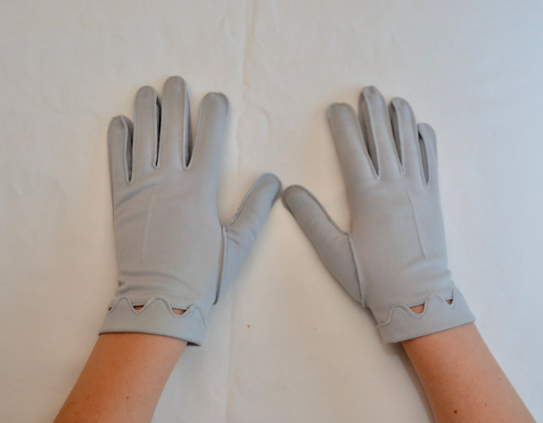 On Sale Vintage Women's Formal GLOVES Over Wrist GRAY Etsy