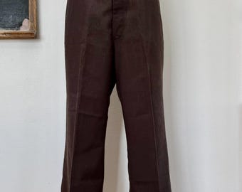 Vintage TOWN and COUNTRY Slacks dress pants sz 38 brown