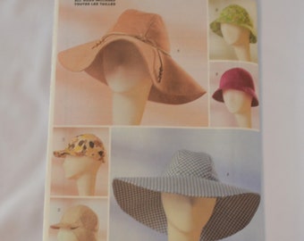Vintage Pattern Butterick 3787 Hats in All Sizes Copyright 2003