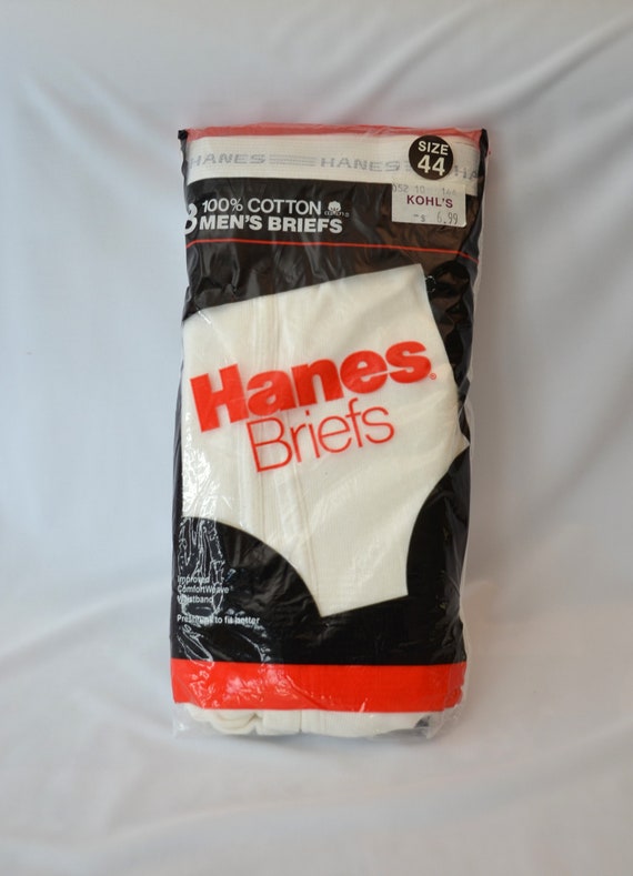 Vintage Hanes Briefs Cotton Underwear Tighty Whities Mens Size 44 Lot Of 4  -  Portugal