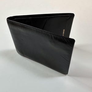 Auf Verkauf Vintage SABLE COWHIDE Brieftasche aus schwarzem weichem Leder