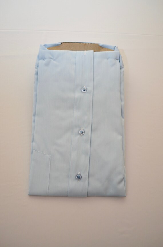 Vintage ARROW Kent FINESSE blue short sleeve shir… - image 6