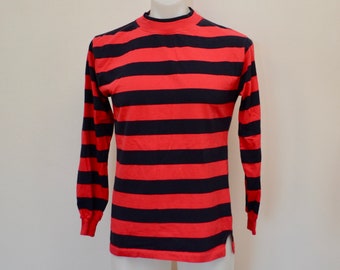 Vintage EDDIE BAUER long sleeve t-shirt USA made size Medium stripes!