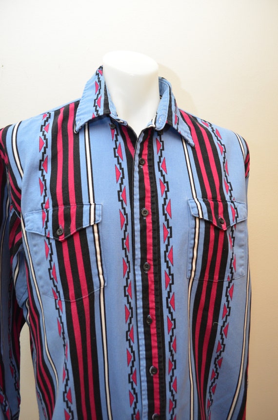 on SALE Vintage Men's Karman Western Shirt Southw… - image 2