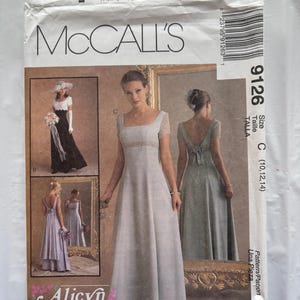 Vintage Sewing Pattern McCall's 9126 | Misses' Brides and Bridesmaids Dresses Bridal Gowns Alicyn Exclusives Copyright 1997 Size 10-12-14