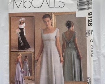 Vintage Sewing Pattern McCall&#39;s 9126 | Misses&#39; Brides and Bridesmaids Dresses Bridal Gowns Alicyn Exclusives Copyright 1997 Size 10-12-14