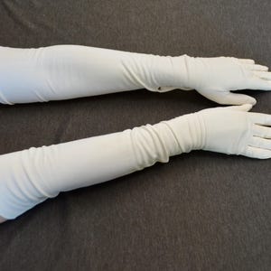 gants de cérémonie vintage OPERA LENGTH écru boutons nacre