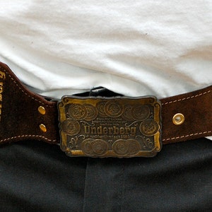 Vintage Suede Leather Booze Bullet Belt underberg germany - .de
