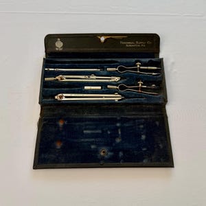 Vintage ritverktygssats TECHNICAL SUPPLY CO. tillverkad i USA med fodral