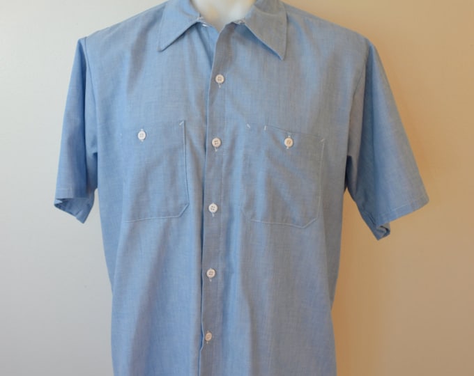 On Sale Vintage BIG BEN Chambray Work Shirt Large Made in USA Short ...