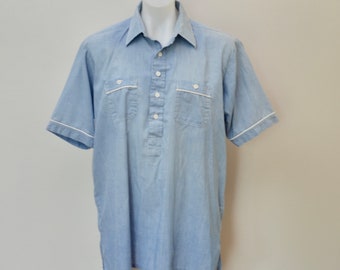 on sale Vintage CAREER CLUB Tall Man Shirt Short Sleeve Size XL made in usa