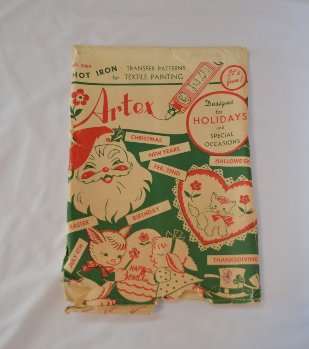 Vintage Artex Transfer Pattern for Fabric Painting Textile Painting