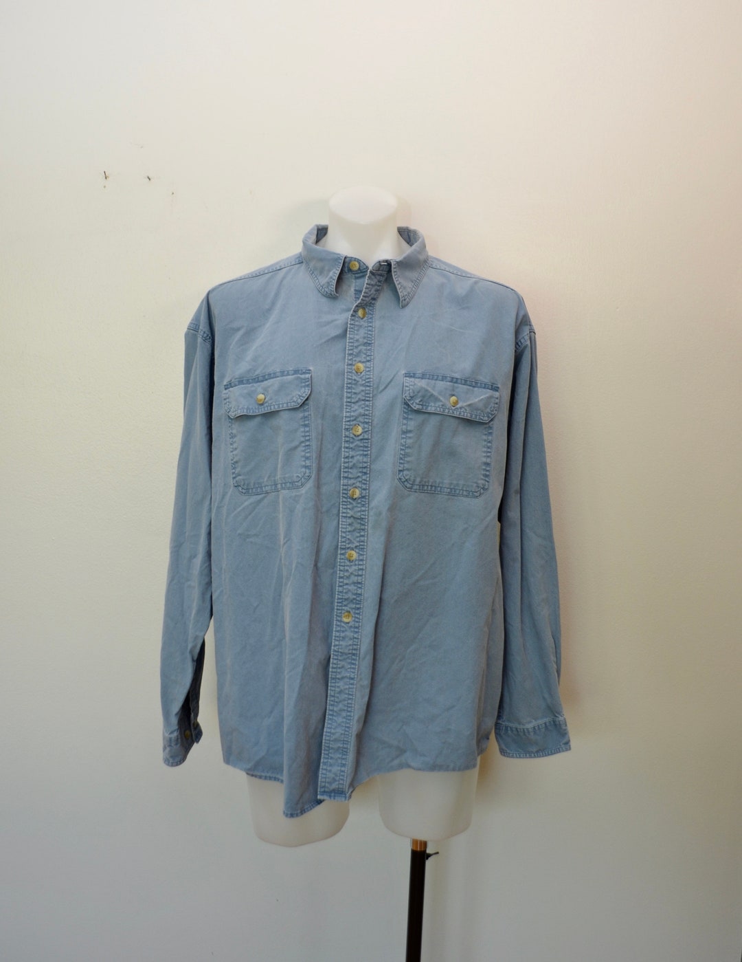 Last Chance Vintage L.L. BEAN Cotton Button Down Shirt Long Sleeve Made in  Canada Sz Xxl 