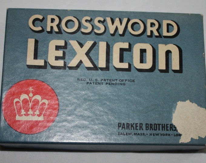Vintage Card Game Crossword Lexicon Cards With Neat Letters Etsy