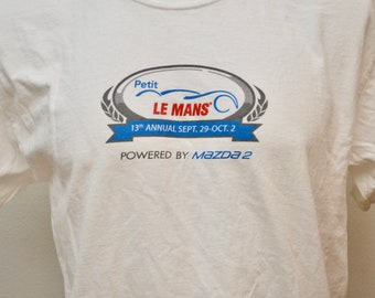 on sale Vintage Petit LE MANS Mazda t-shirt size large road america CORNER Marshall