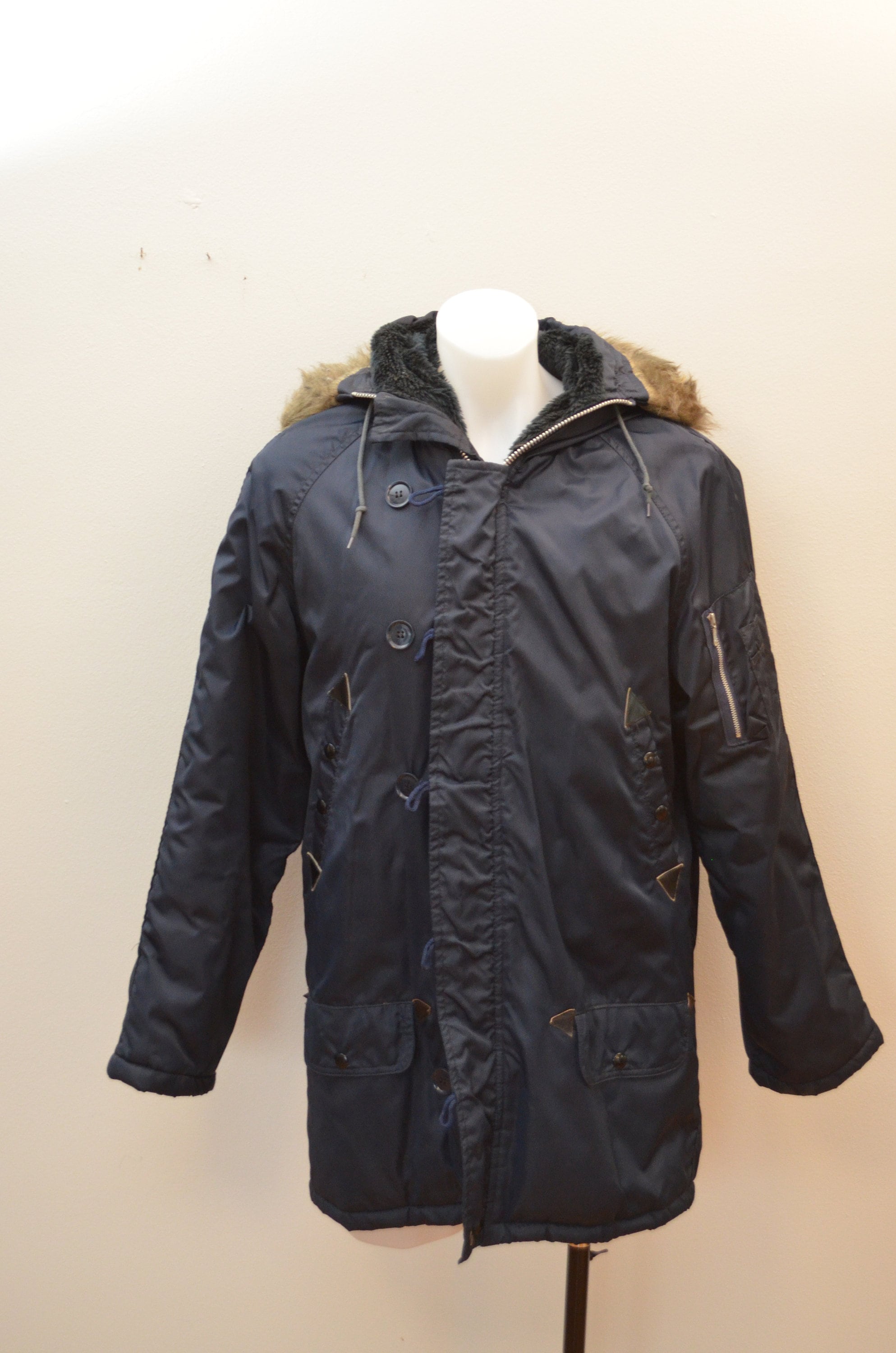 Parka d'hiver BENTLEY vintage taille moyenne à capuche style armée