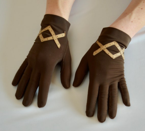 Vintage FOWNES ladies formal driving gloves ONE s… - image 1