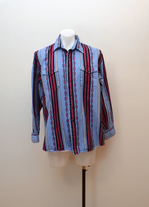 on SALE Vintage Men's Karman Western Shirt Southw… - image 1
