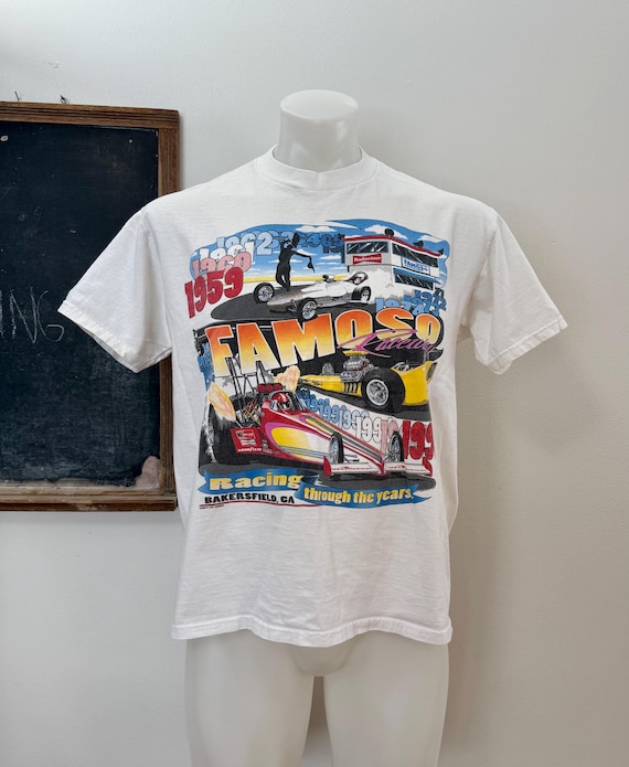 Last Chance Vintage FAMOSO RACEWAY T-shirt Sz Med or Large 1996