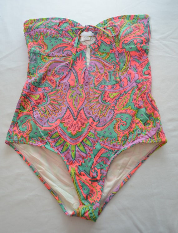 last chance Vintage Paisley Women's Swimsuit One … - image 3
