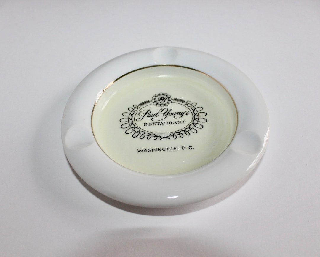 Vintage PAUL YOUNG'S RESTAURANT Ceramic Ashtray Advertising Washington Dc Etsy