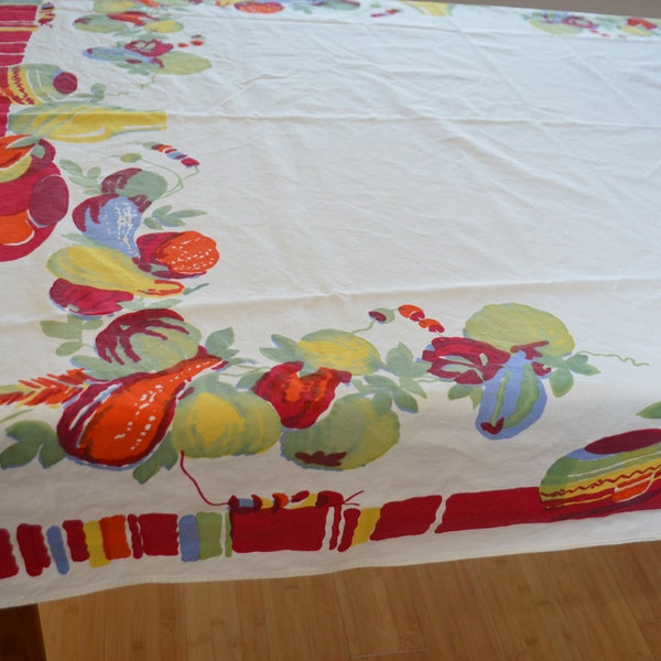 Vintage WILENDUR TABLECLOTH fast color made in USA 54 x 50