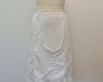 on sale Vintage Women's White Half Slip skirt cotton