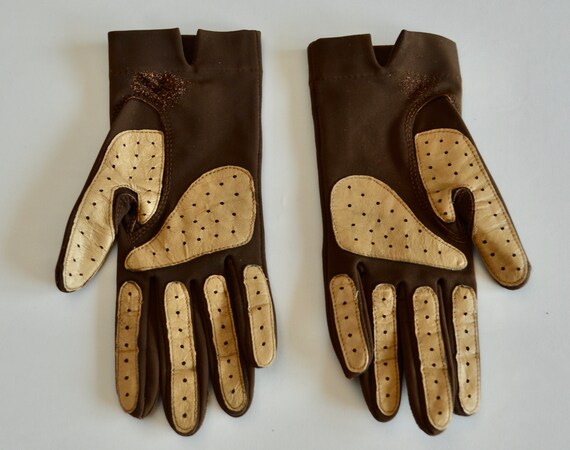 Vintage FOWNES ladies formal driving gloves ONE s… - image 4