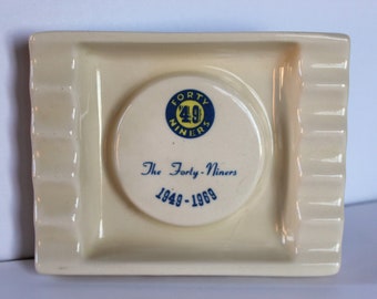 Vintage Forty Niners Ashtray Souvenir of San Francisco 49ers 20th Anniversary 1949- 1969