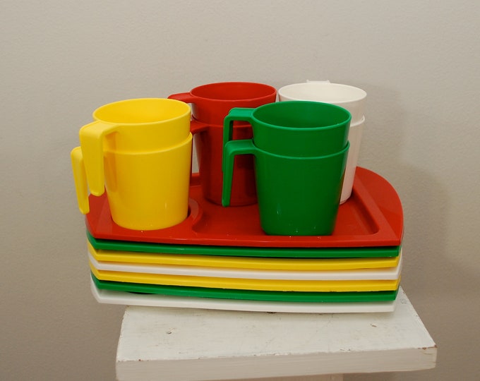 Vintage FREMWARE Plastic Cup and Plate Picnic Set Etsy