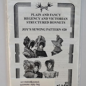 Doll Hats Regency and Victorian Structured Bonnets Joy's Sewing Pattern #20 and Mother and Child 1850s Pattern #14