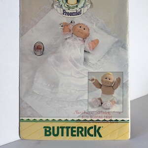 Vintage Preemie Cabbage Patch Doll Sewing Pattern Butterick 3387 Copyright 1985 Cabbage Patch Kid Iron on Transfers