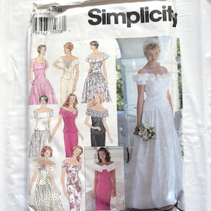 on sale Vintage Sewing Pattern Simplicity 8865 Misses&#39; Brides and Bridesmaids Dresses Bridal Gowns Copyright 1994 Size 18-20-22 and 12-14-16