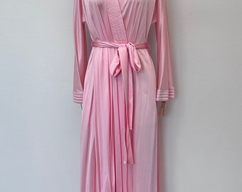 Vintage Women's Robe Pink Satin Vanity Fair Marshall Field & Company New Old Stock NWT Size Small