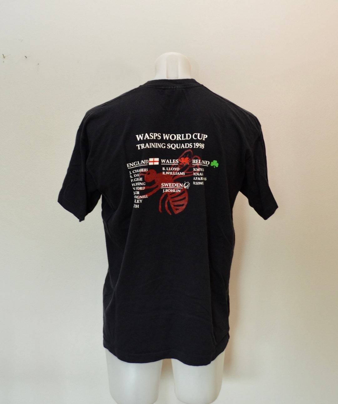 On Sale Vintage WASPS RUGBY CLUB Tshirt Size Xl Made in Ireland Dated