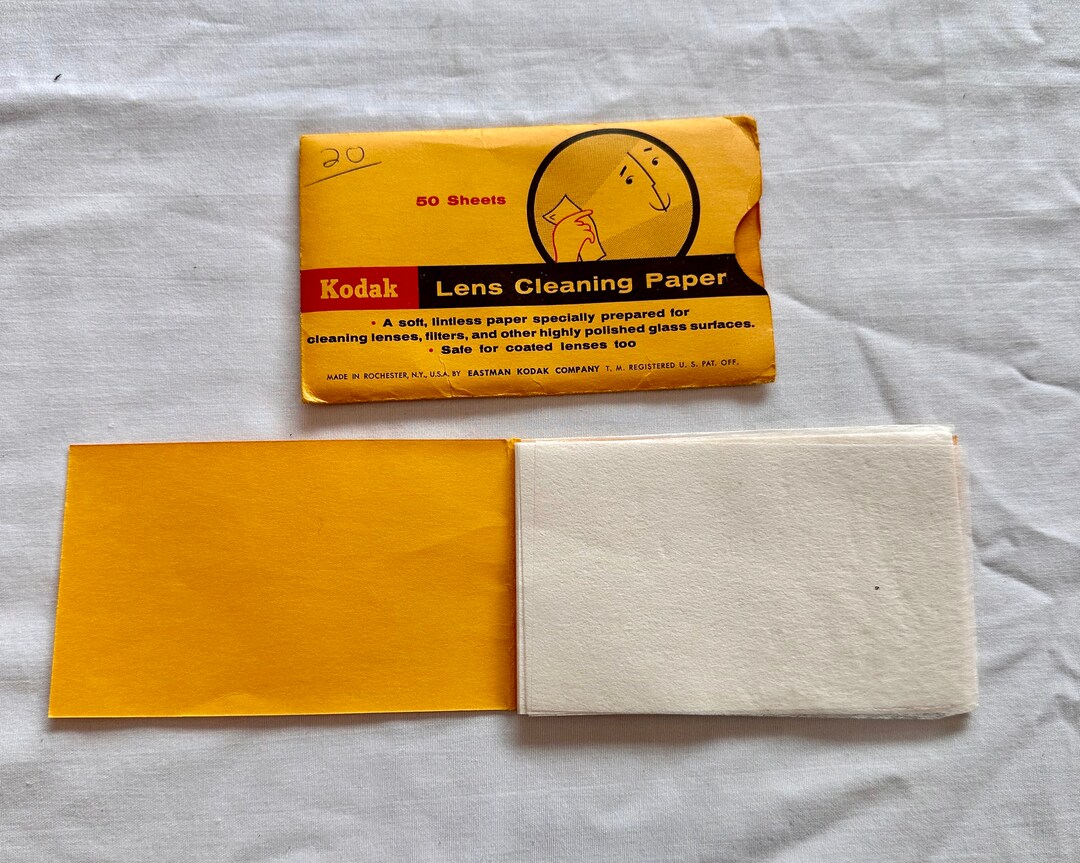 Vintage KODAK Lens Cleaning Paper 1960's Made in Usa Etsy