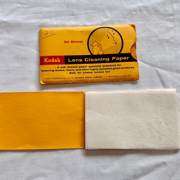 on sale Vintage KODAK Lens Cleaning Paper 1960's made in usa