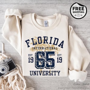 Florida International University Vintage Sweater, Florida International University,  College Student gift, College Hoodie, University Hoodie